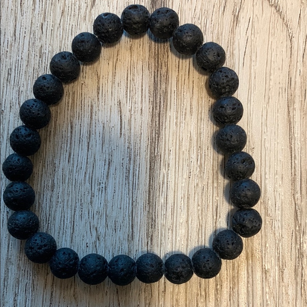 Volcanic lava gemstone bracelet